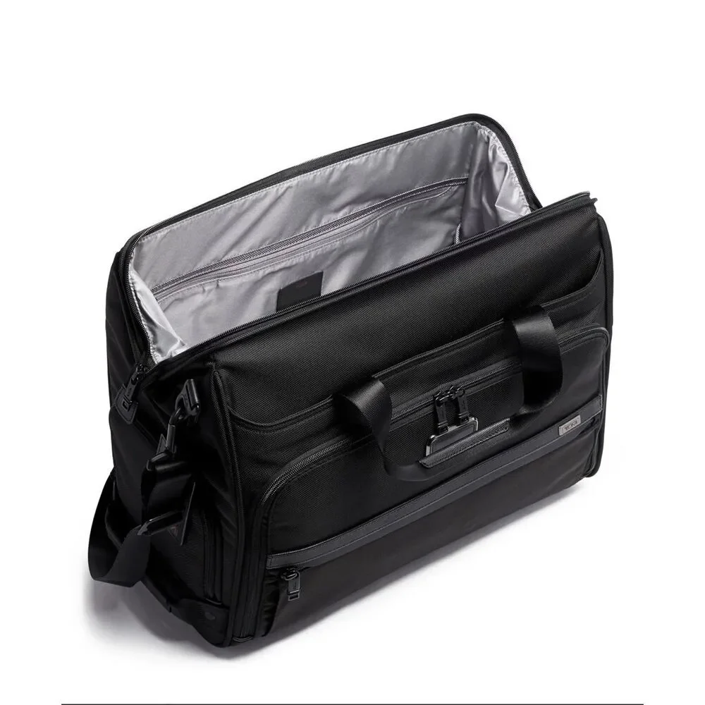 TUMI $550 Framed Soft Duffel Travel Bag Black Carry On Weekender NEW